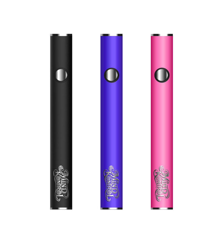 Mind Kontrol Variable Voltage stick battery- 50 count box; 30 black-10 pink, 10 blue