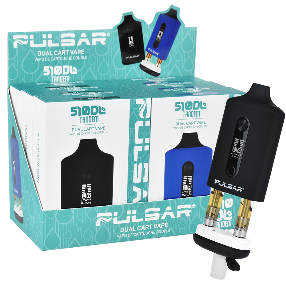 Pulsar 510 DL Tandem Dual Cart Vaporizer | 650mAh|6 Count