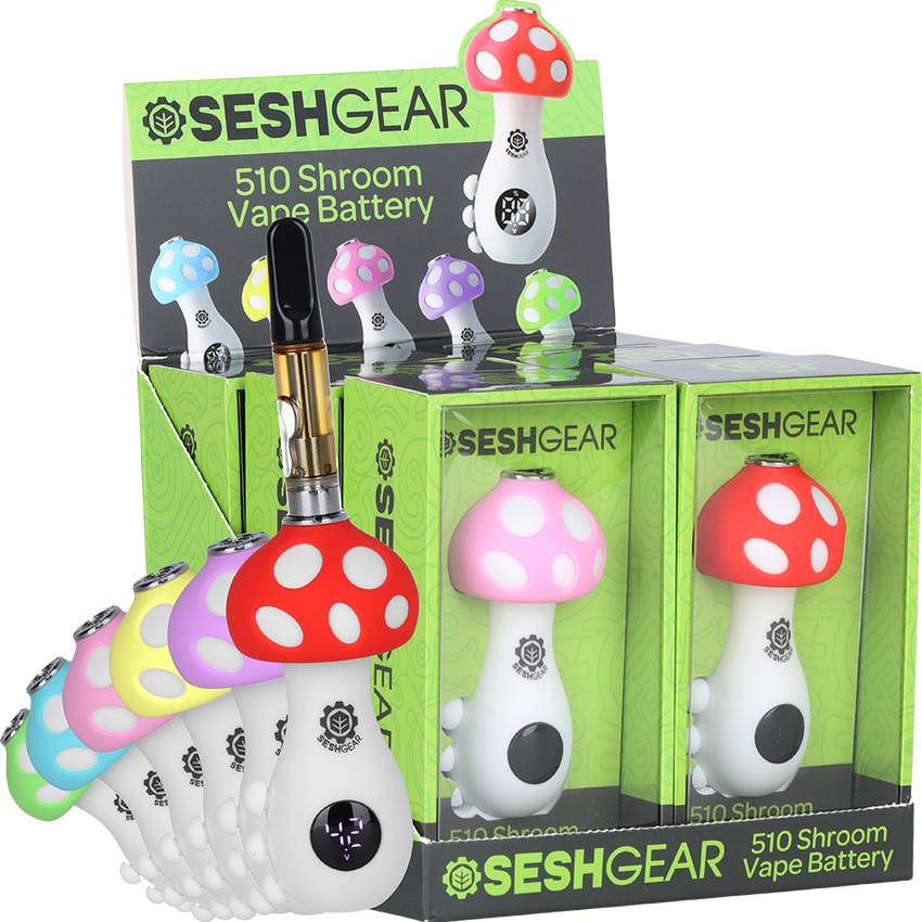 SeshGear Mushroom 510 Vape Battery 6 pack | 550mAh